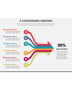 6 Converging Arrows PPT Slide 1