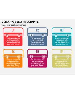 6 Creative Boxes Infographic PPT Slide 1
