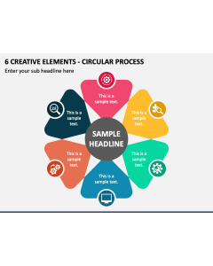 6 Creative Elements - Circular Process PPT Slide 1