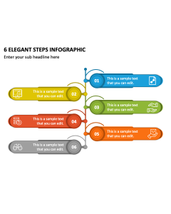 6 Elegant Steps Infographic PPT Slide 2