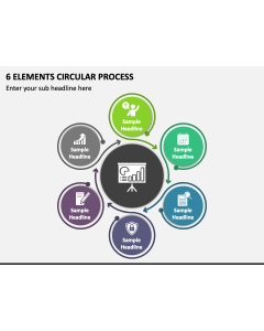 6 Elements Circular Process PPT Slide 1