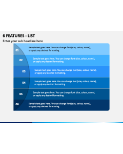 6 Features List PPT Slide 1