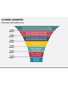 6 Funnel Segments PPT Slide 1