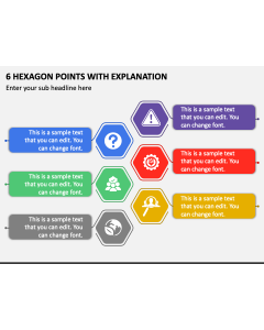 6 Hexagon Points with Explanation PPT Slide 1
