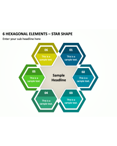 6 Hexagonal Elements - Star Shape PPT Thumbnail
