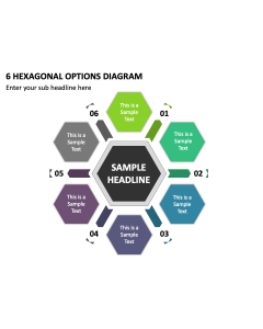 6 Hexagonal Options Diagram PPT Slide 2