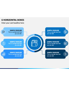 6 Horizontal Boxes PPT Slide 1