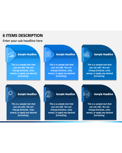 6 Items Description PPT Slide 1