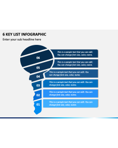 6 Key List Infographic PPT Slide 1