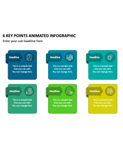 6 Key Points Animated Infographic PPT Thumbnail