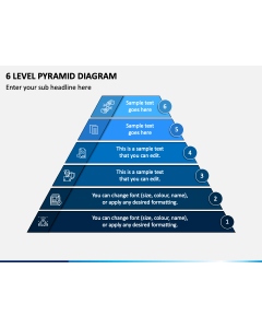 6 Level Pyramid Diagram Slide 1