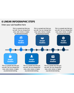 6 Linear Infographic Steps PPT Slide 1