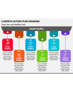 6 Month Action Plan Diagram PPT Slide 1