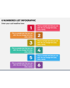 6 Numbered List Infographic PPT Slide 1