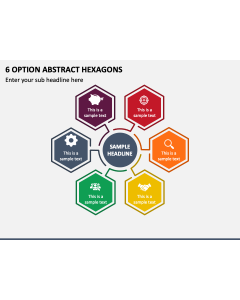 6 Option Abstract Hexagons PPT Slide 2