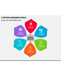 6 Option Modern Petals PPT Slide 2