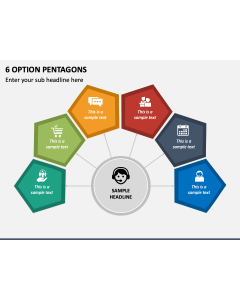 6 Option Pentagons PPT Slide 2