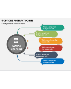 6 Options Abstract Points PPT Slide 2