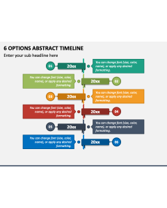 6 Options Abstract Timeline PPT Slide 2