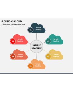 6 Options Cloud PPT Slide 2