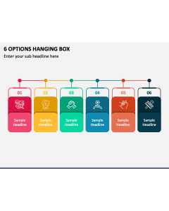 6 Options Hanging Box PPT Slide 2