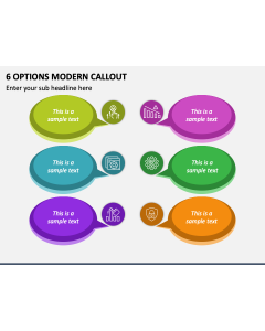 6 Options Modern Callout PPT Slide 2