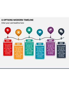 6 Options Modern Timeline PPT Slide 2