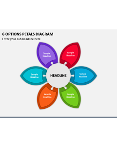 6 Options Petals Diagram PPT Slide 2