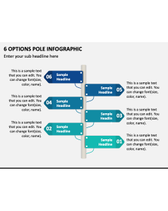 6 Options Pole Infographic PPT Slide 1