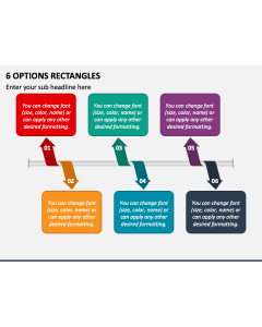 6 Options Rectangles PPT Slide 2