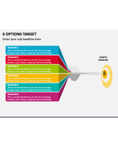 6 Options Target PPT Slide 2