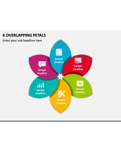 6 Overlapping Petals PPT Slide 2