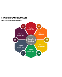 6 Part Elegant Hexagon PPT Thumbnail