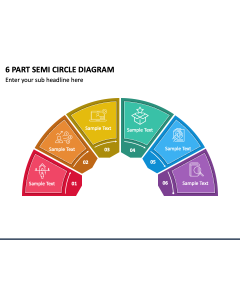 6 Part Semi Circle Diagram PPT Thumbnail