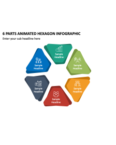 6 Parts Animated Hexagon Infographic PPT Thumbnail