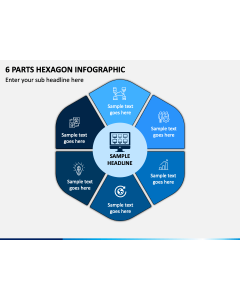 6 Parts Hexagon Infographic Slide 1