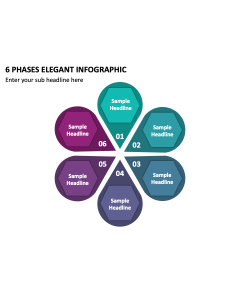 6 Phases Elegant Infographic PPT Slide 2