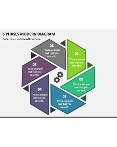 6 Phases Modern Diagram PPT Slide 1
