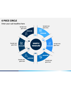 6 Piece Circle PPT Slide 1