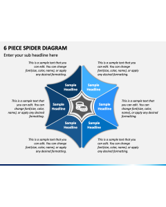 6 Piece Spider Diagram PPT Slide 1