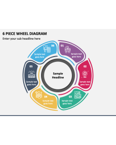 6 Piece Wheel Diagram PPT Slide 1