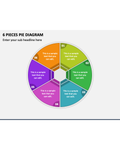 6 Pieces Pie Diagram PPT Slide 1