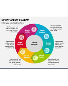 6 Point Arrow Diagram PPT Slide 1