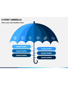 6 Point Umbrella PPT Slide 1