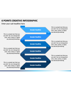 6 Points Creative Infographic PPT Slide 1
