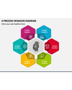 6 Process Hexagon Diagram PPT Slide 1