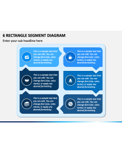 6 Rectangle Segment Diagram PPT Slide 1