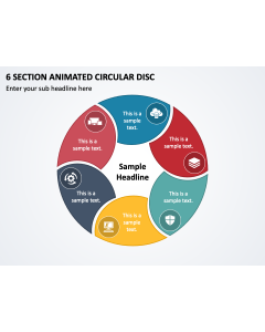 6 Section Animated Circular Disc PPT Thumbnail