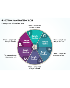 6 Sections Animated Circle PPT Thumbnail
