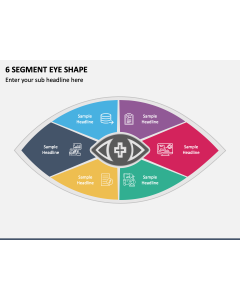 6 Segment Eye Shape PPT Slide 2